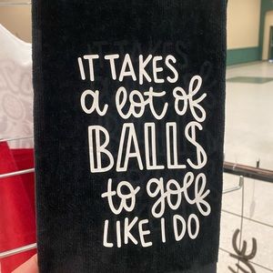 Tri fold Black Golf Towel